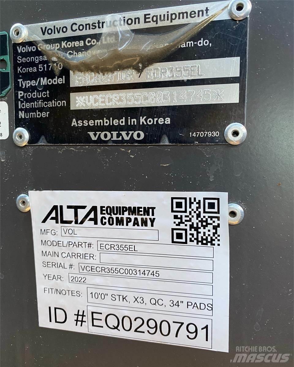 Volvo ECR355EL Paletli ekskavatörler