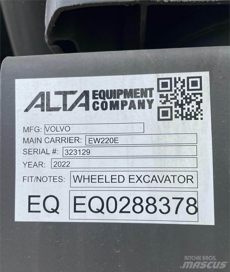 Volvo EW220E Lastik tekerli ekskavatörler