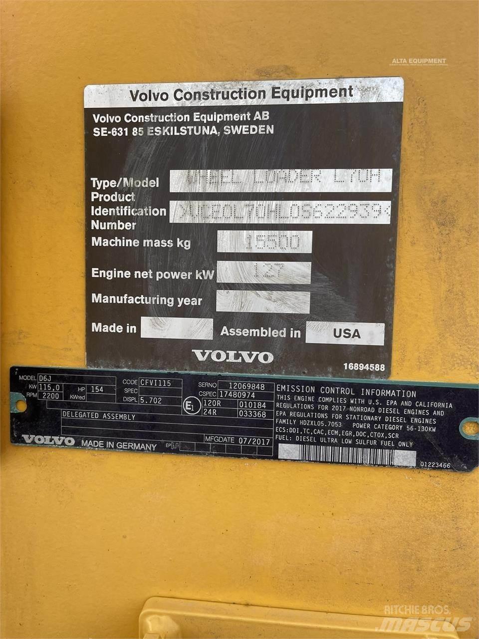 Volvo L70H Tekerlekli yükleyiciler