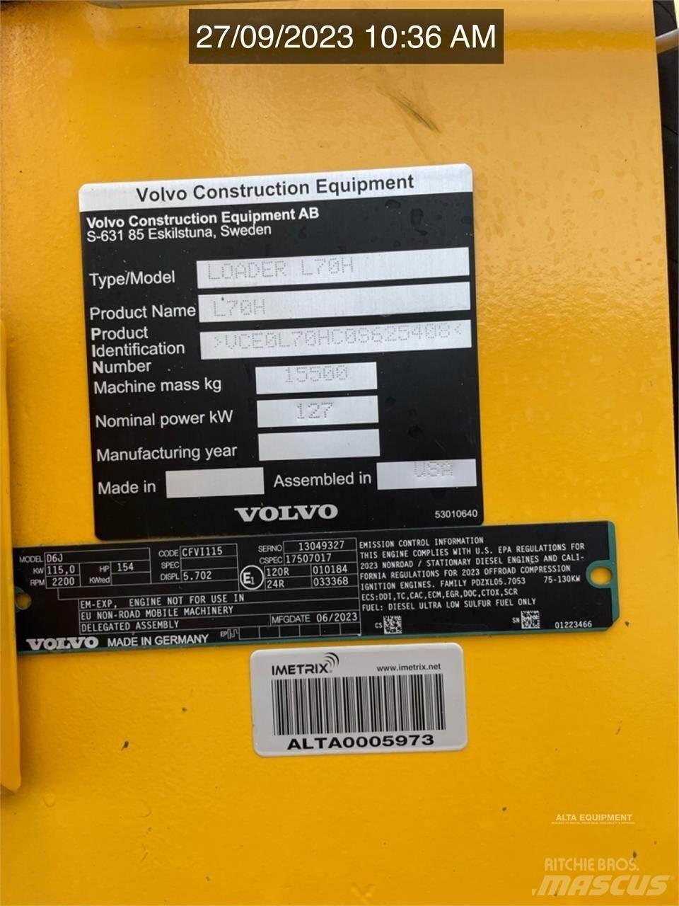 Volvo L70H Tekerlekli yükleyiciler