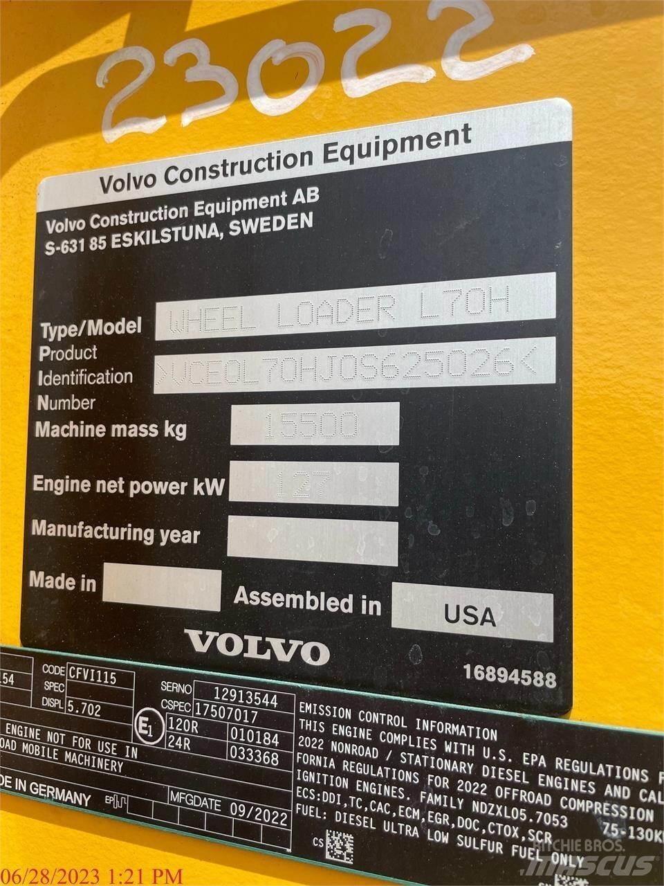 Volvo L70H Tekerlekli yükleyiciler