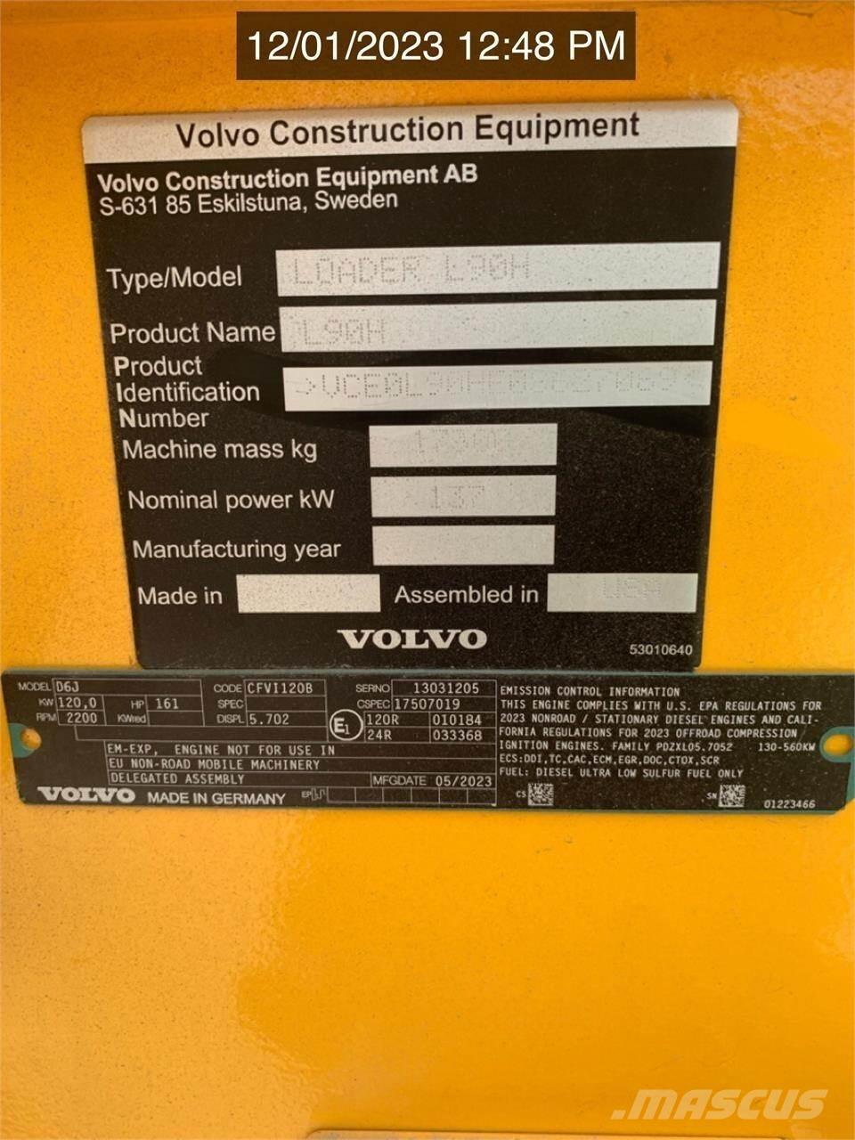 Volvo L90H Tekerlekli yükleyiciler