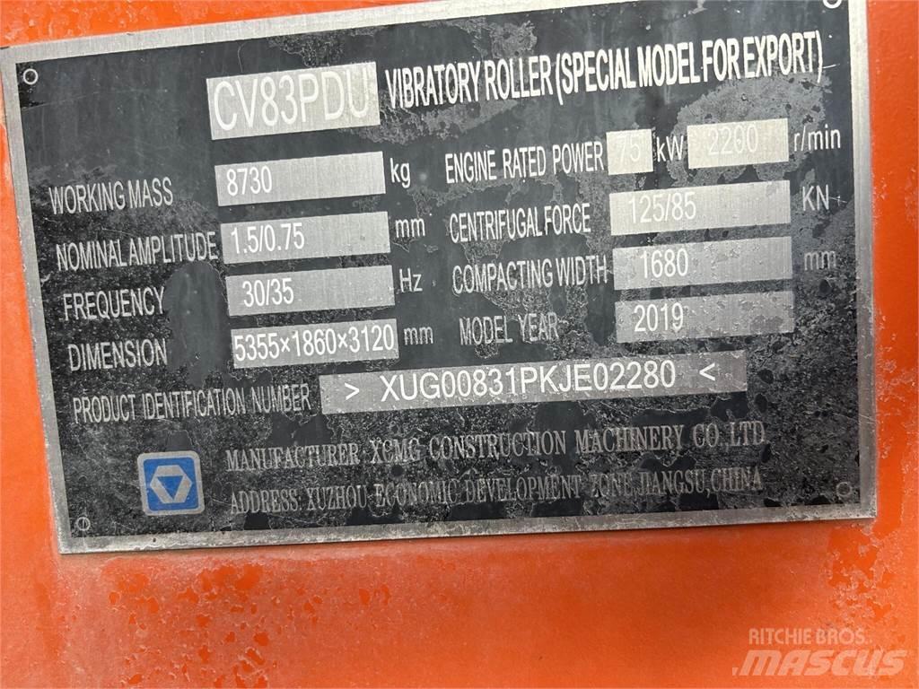 XCMG CV83PDU Çift tamburlu silindirler