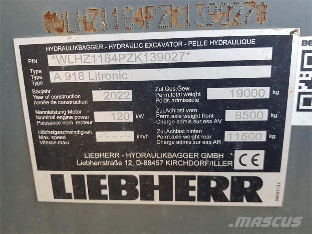 Liebherr A918 Lastik tekerli ekskavatörler