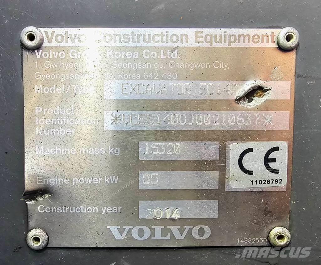Volvo EC 140 DL Paletli ekskavatörler