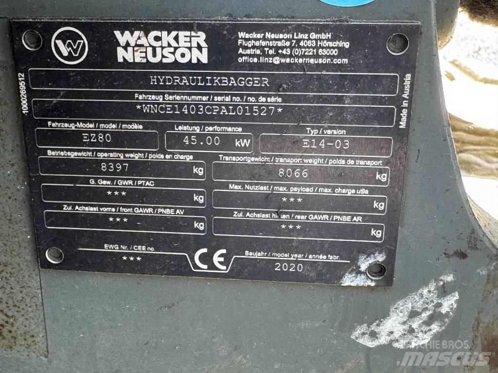 Wacker Neuson EZ80 Paletli ekskavatörler