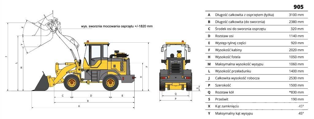 Günstig 905 Tarimsal teleskopik yükleyiciler