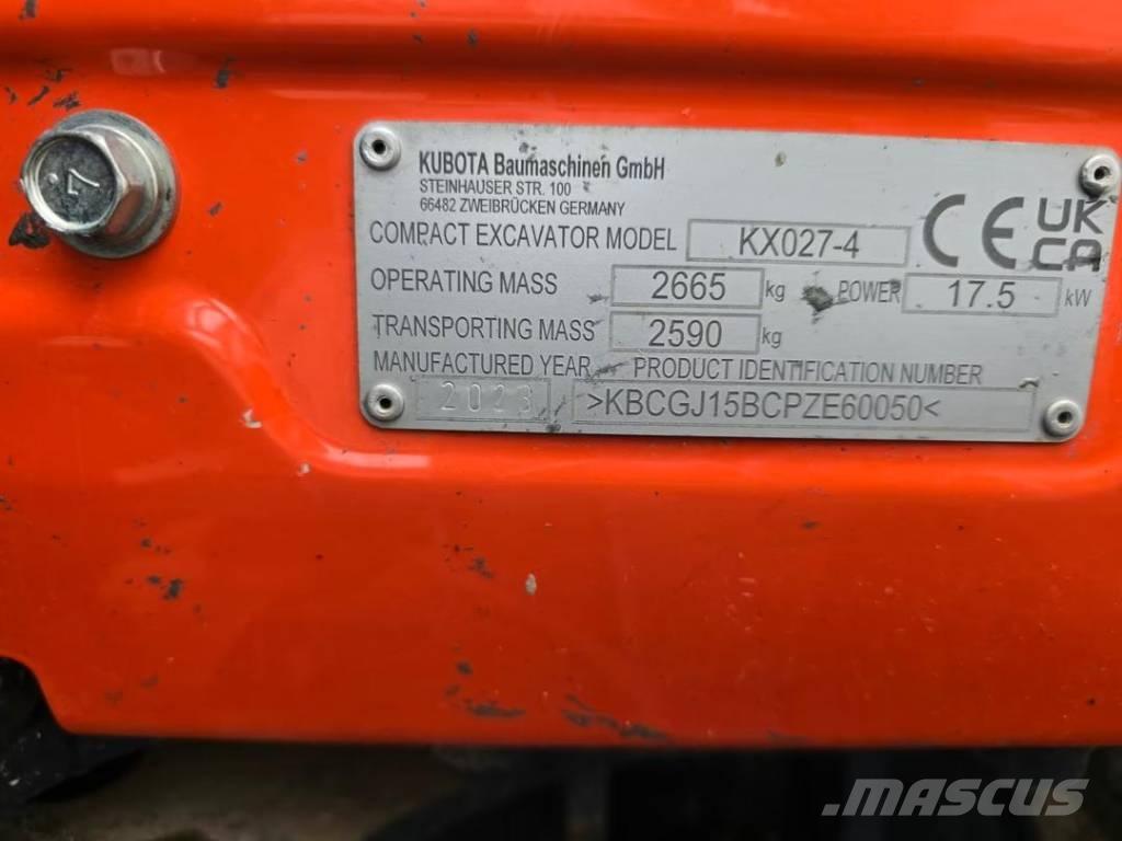 Kubota KX 027-4 Paletli ekskavatörler