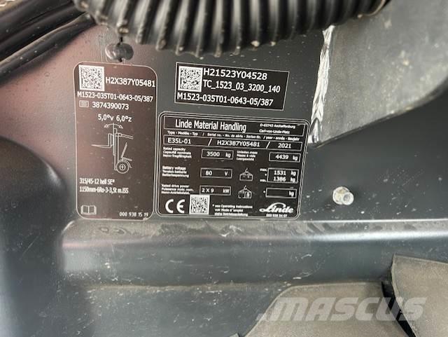 Linde E35L Elektrikli forkliftler