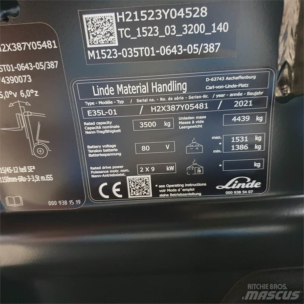Linde E35L Elektrikli forkliftler