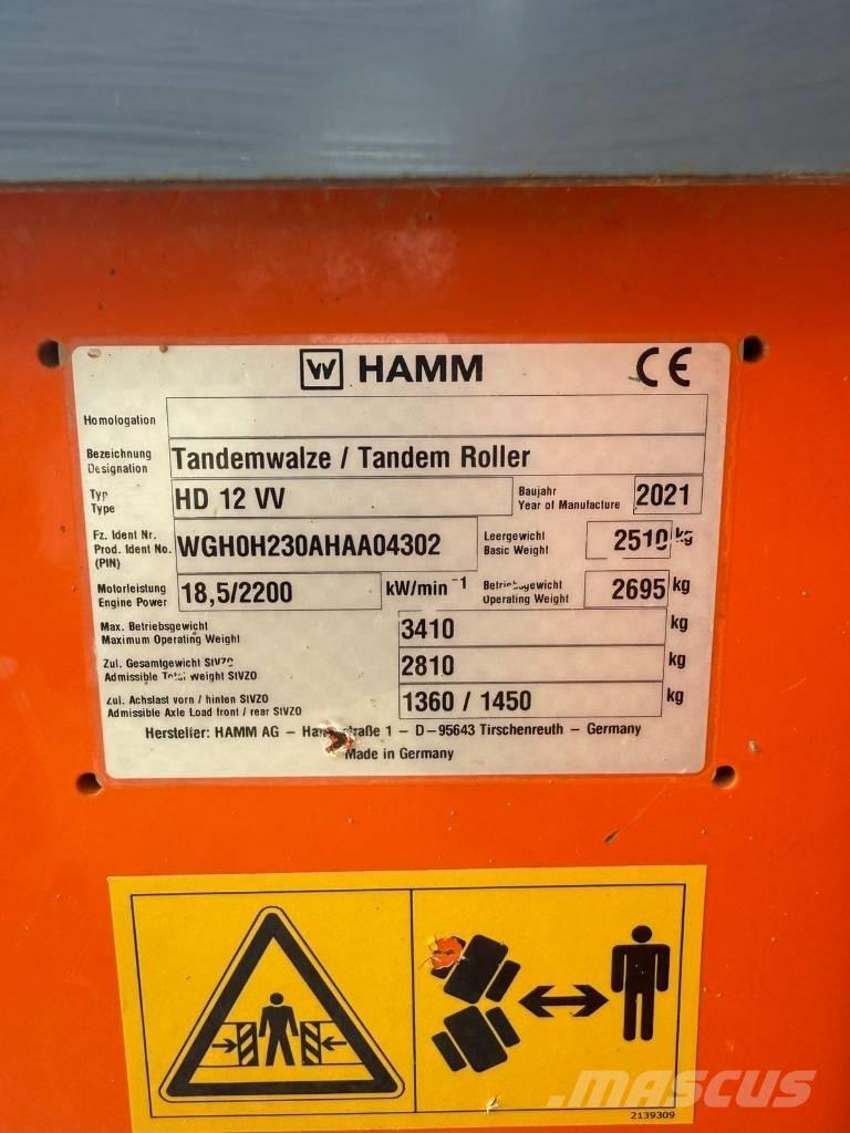 Hamm HD 12 Çift tamburlu silindirler