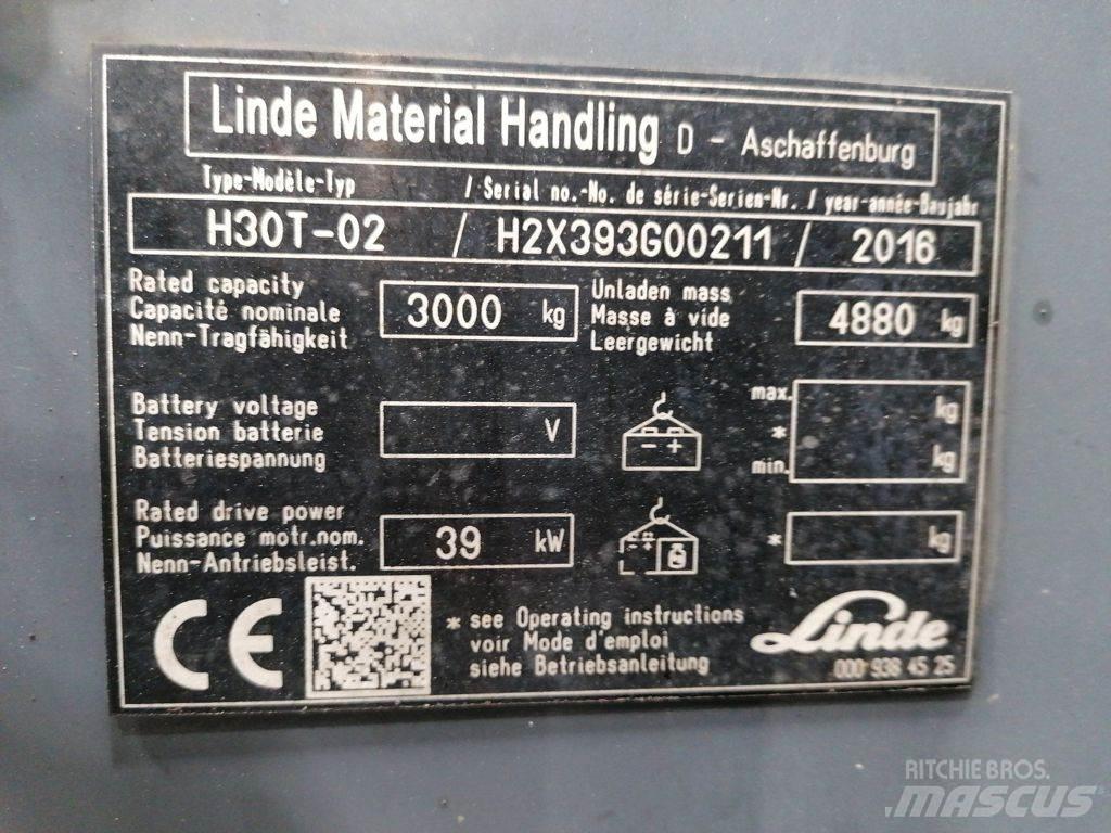 Linde H30T-02 LPG'li forkliftler