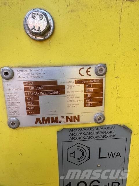 Ammann ARX 45 Zemin sıkıştırma makineleri