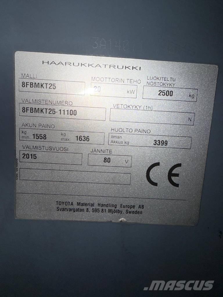 Toyota 8 FBMKT 25 Elektrikli forkliftler