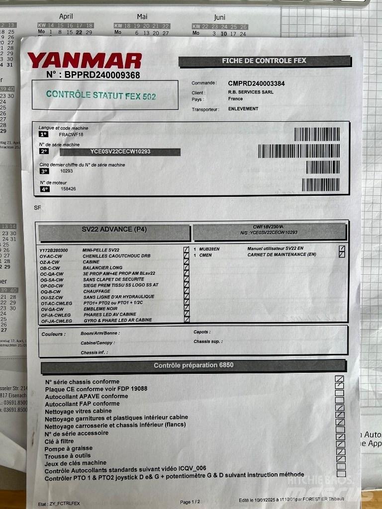 Yanmar SV 22 Mini ekskavatörler, 7 tona dek