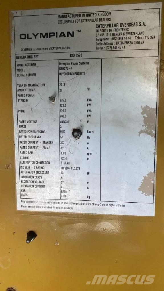 CAT GEH275-4 Dizel Jeneratörler