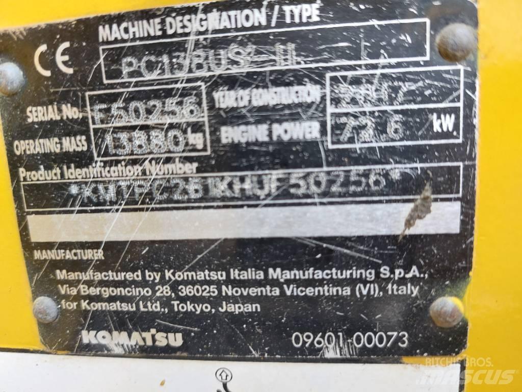 Komatsu PC138US-11 Paletli ekskavatörler