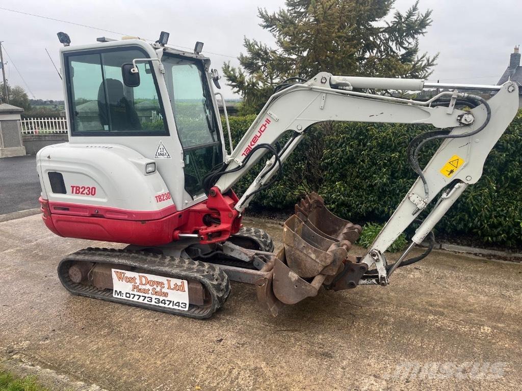 Takeuchi TB 230 Mini ekskavatörler, 7 tona dek