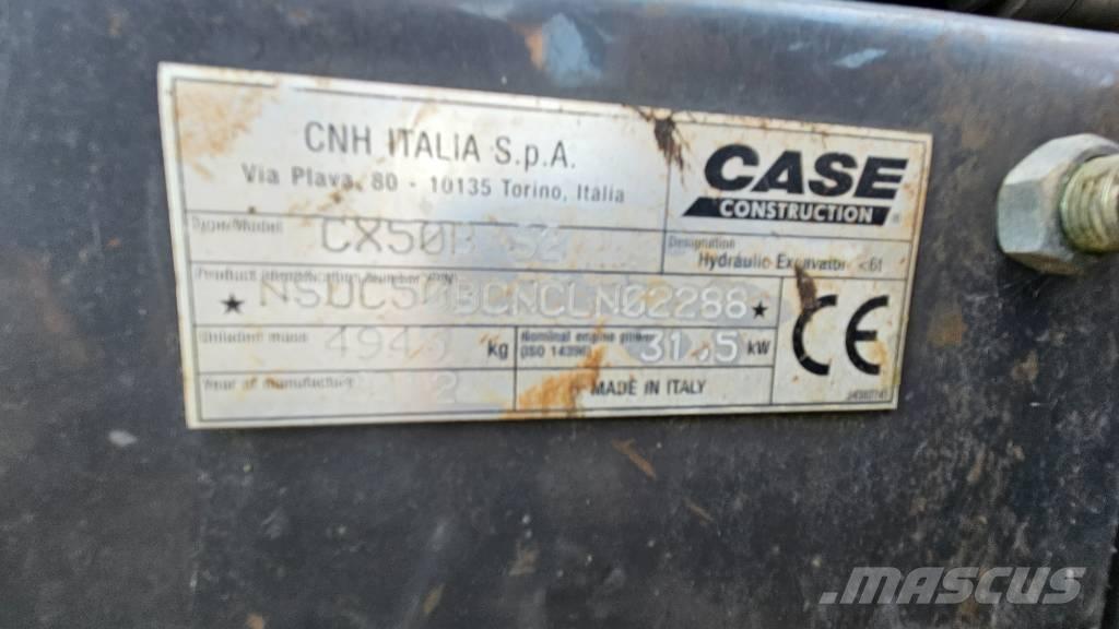 CASE CX50B Mini ekskavatörler, 7 tona dek