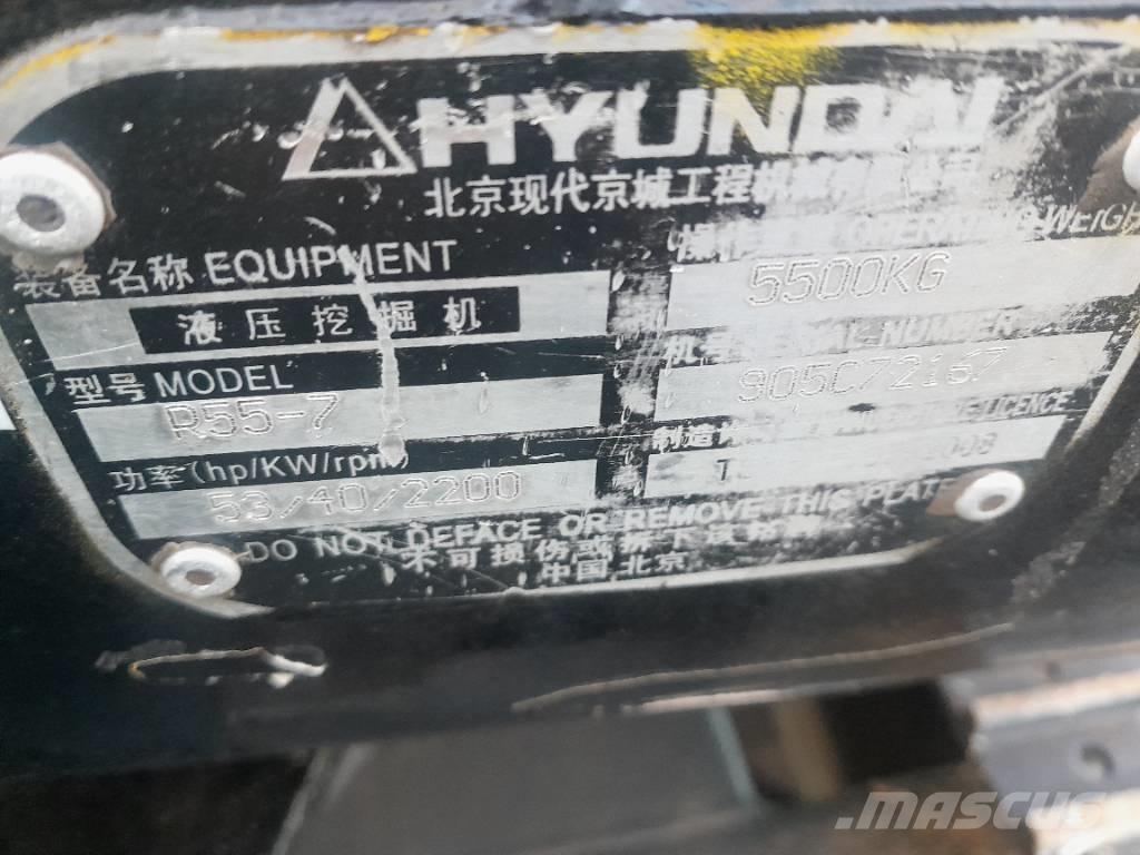 Hyundai R55-7 Paletli ekskavatörler