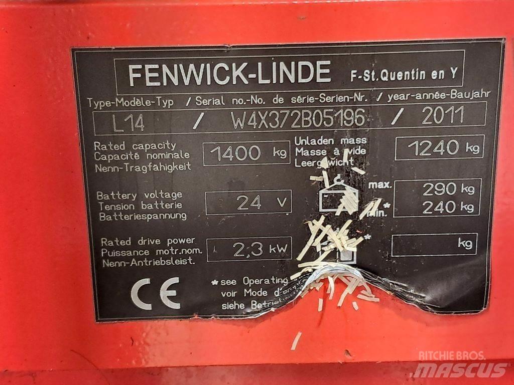 Linde L14 Yaya kumandali istif makinasi