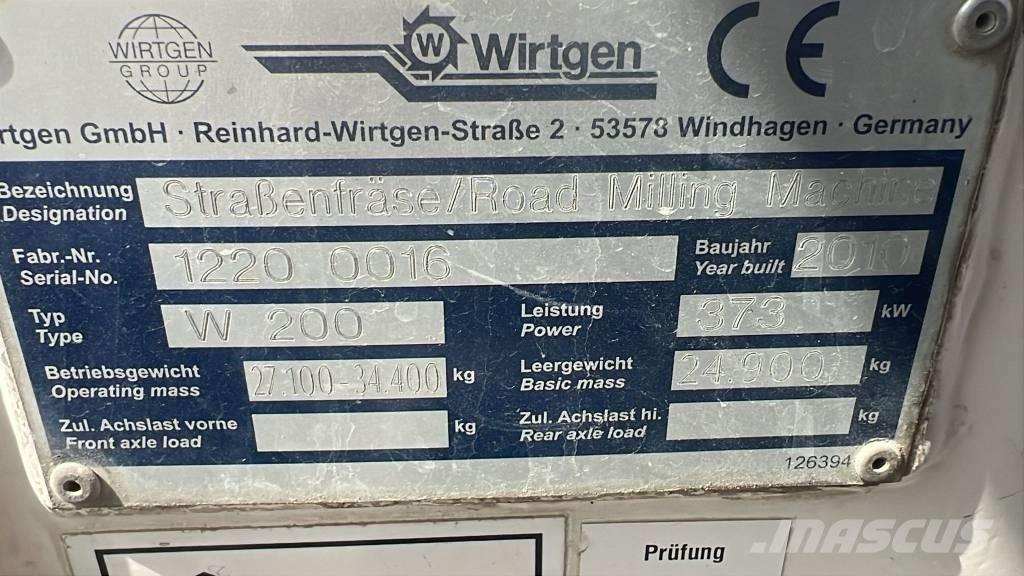Wirtgen W 200 Asfalt frezeleri
