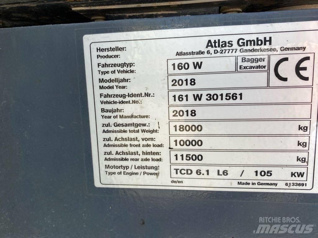  Altas 160 W Lastik tekerli ekskavatörler