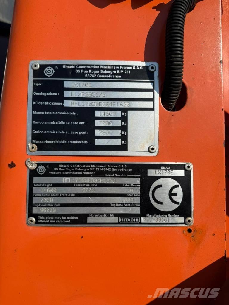 Hitachi LX 170 E Tekerlekli yükleyiciler