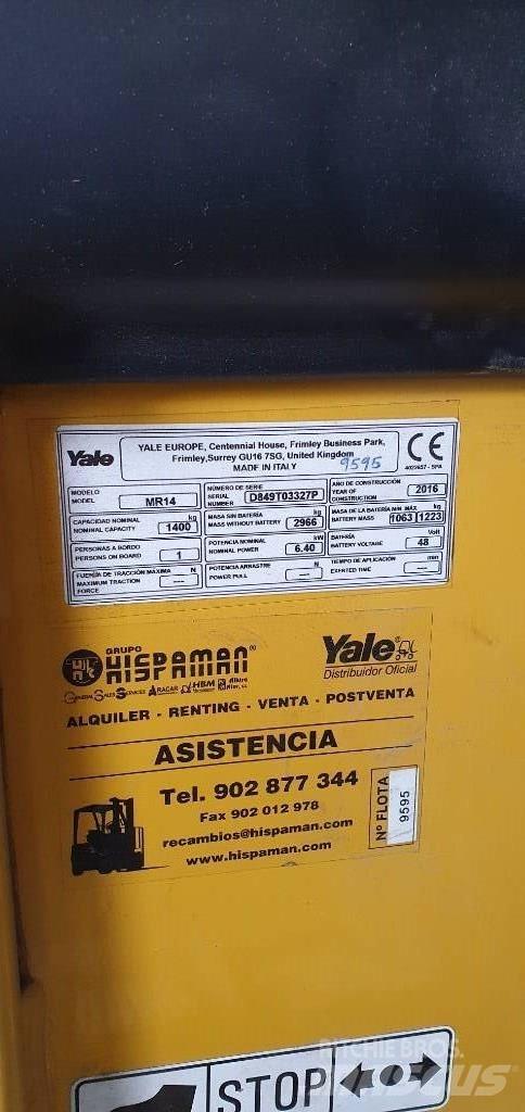 Yale MR14 Reach truck - depo içi istif araçları