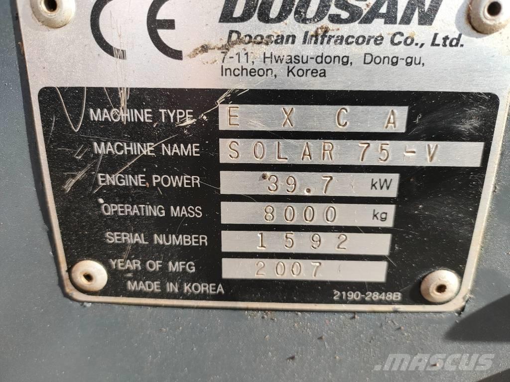 Daewoo Solar 75 Midi ekskavatörler 7 - 12 t