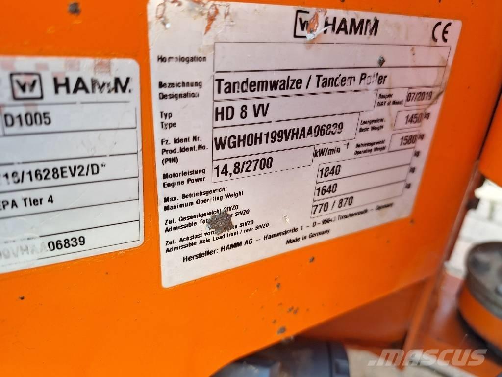 Hamm HD 8 VV Çift tamburlu silindirler