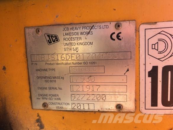 JCB JS 160LC Paletli ekskavatörler