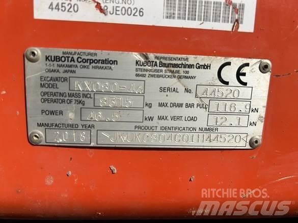 Kubota KX080 - 4 Diger