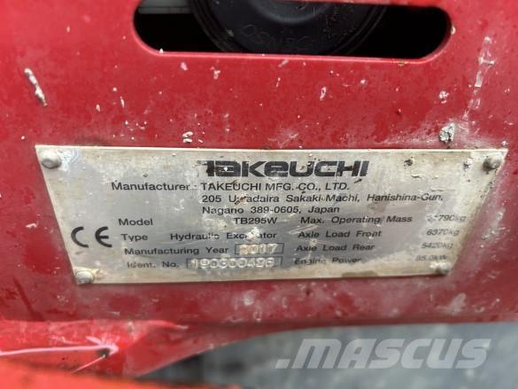 Takeuchi TB295W Paletli ekskavatörler