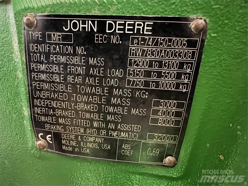 John Deere 7830 Traktörler