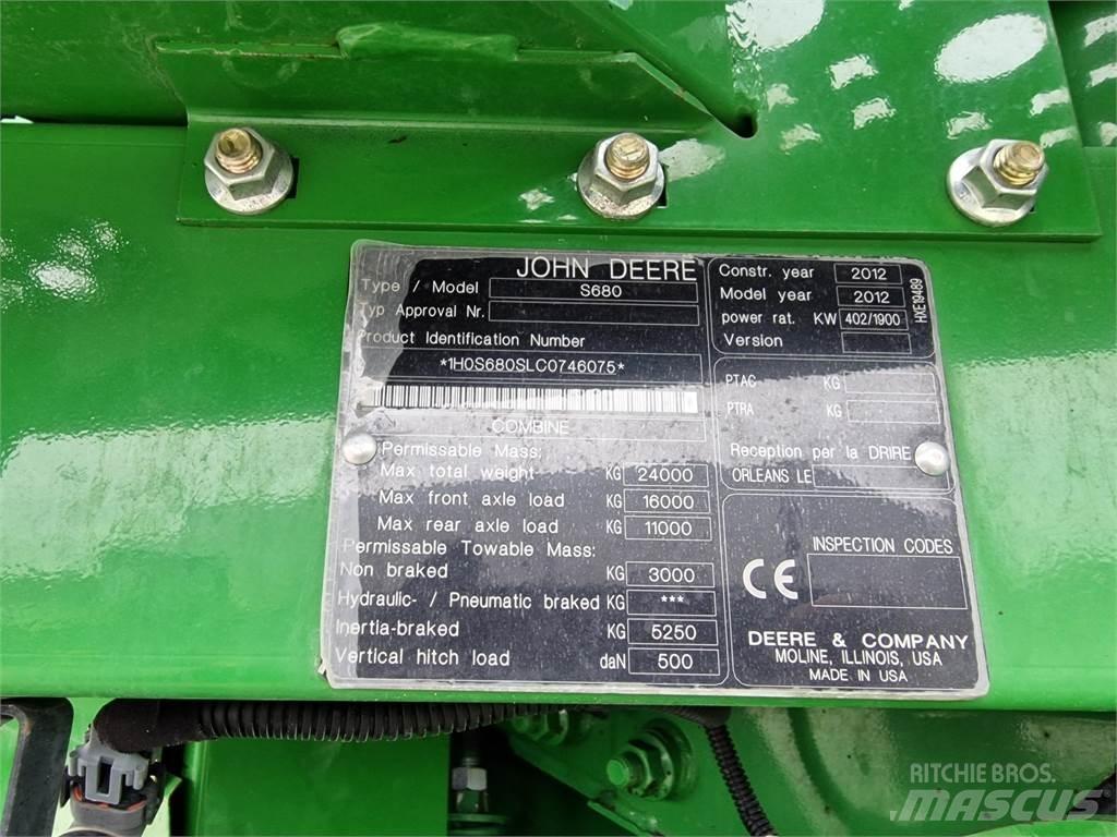 John Deere S680 Biçerdöverler