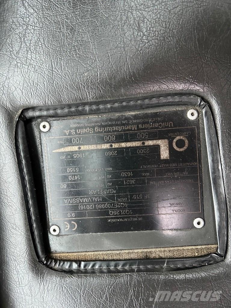 UniCarriers L25Q Elektrikli forkliftler