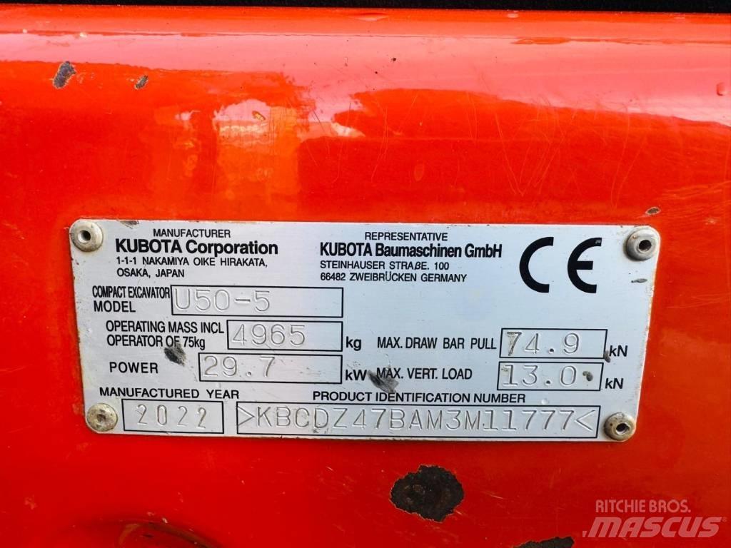 Kubota U50-5 Mini ekskavatörler, 7 tona dek