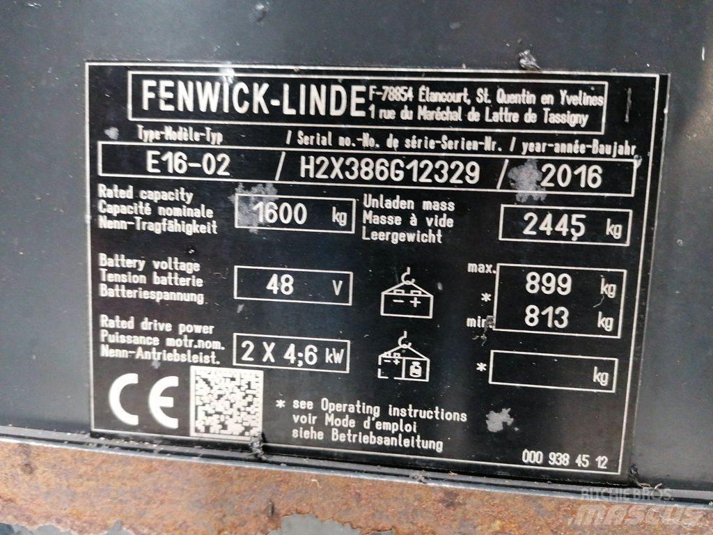 Linde E16-02 Elektrikli forkliftler