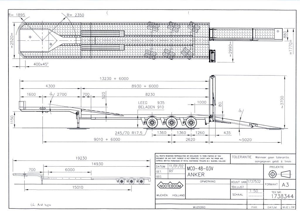 Nooteboom MCO-48-03V Low loader yari çekiciler