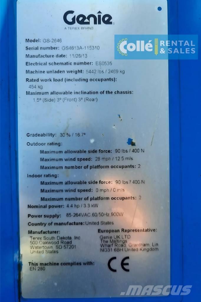 Genie GS-2646 | 2013 Makasli platformlar
