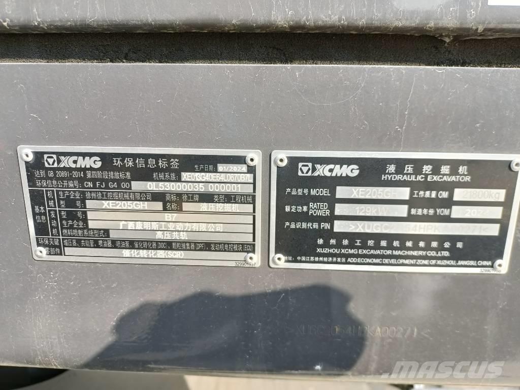 XCMG XE205GH Paletli ekskavatörler