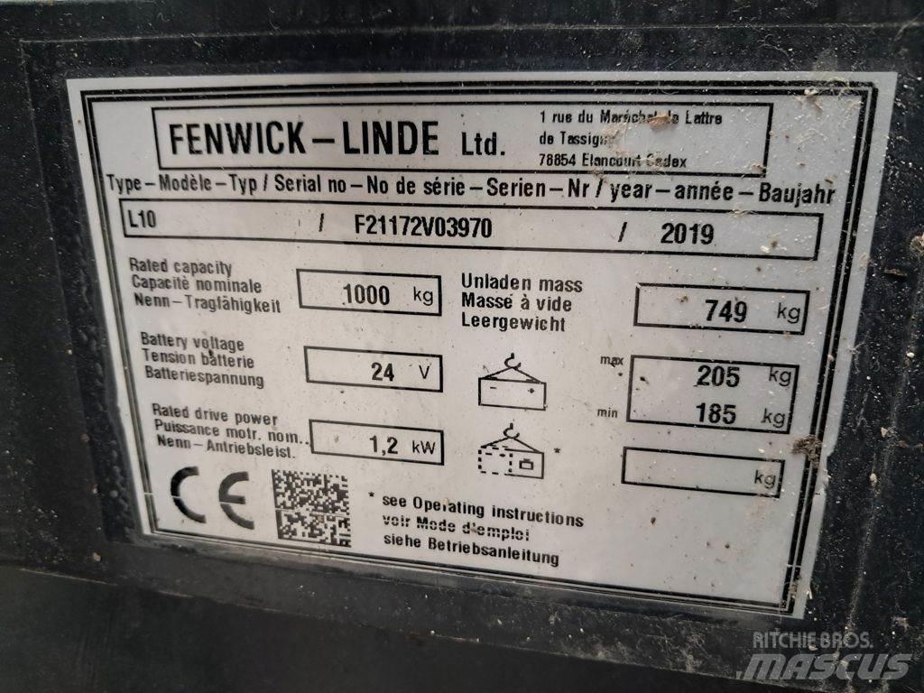 Linde L10 Yaya kumandali istif makinasi