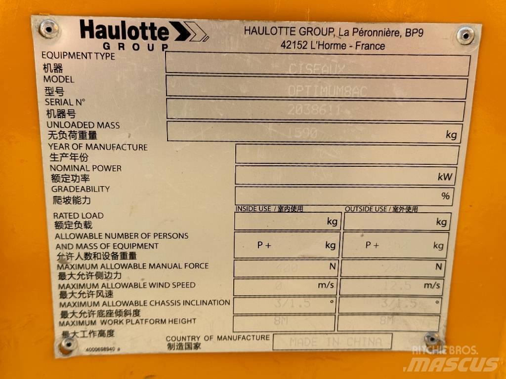 Haulotte OPTIMUM 8 Makasli platformlar