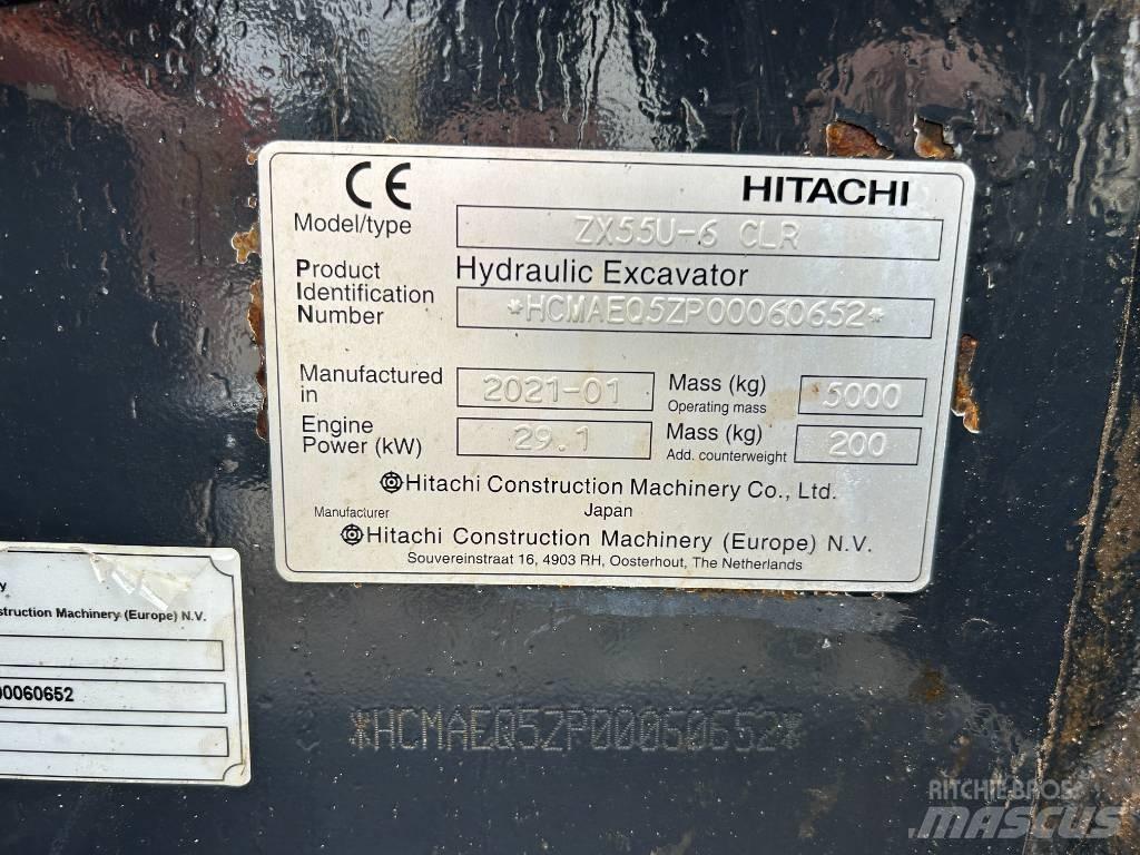 Hitachi ZX55U-6 Mini ekskavatörler, 7 tona dek