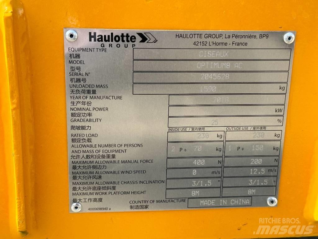 Haulotte OPTIMUM 8 Makasli platformlar