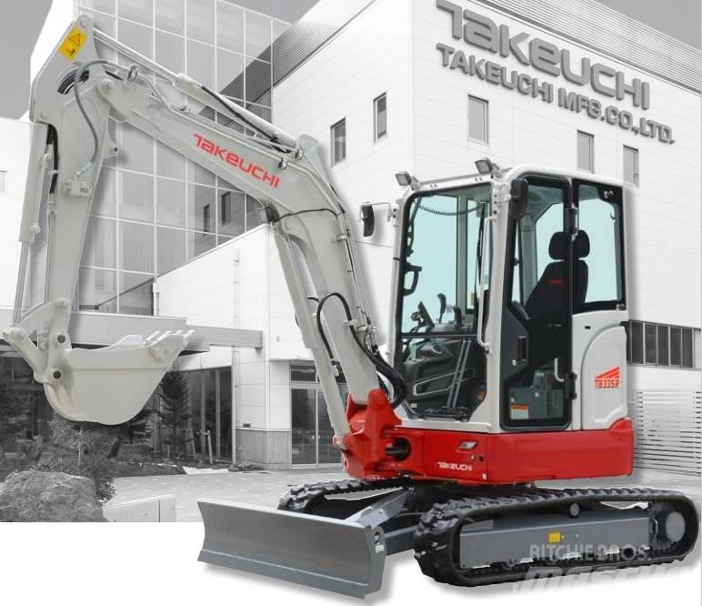 Takeuchi TB335R Mini ekskavatörler, 7 tona dek