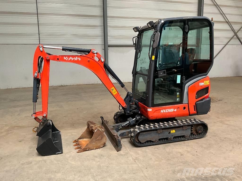 Kubota KX 018-4 Mini ekskavatörler, 7 tona dek