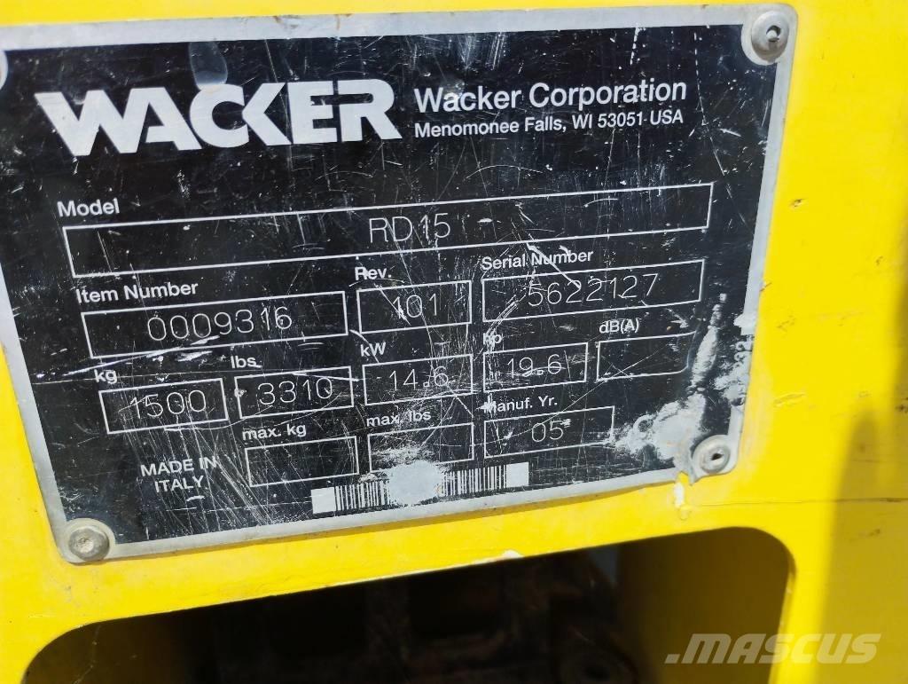 Wacker Neuson RD 15 Çift tamburlu silindirler