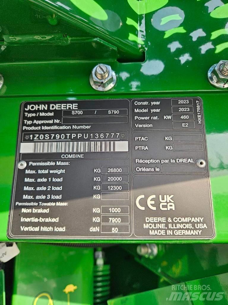 John Deere S790 Biçerdöverler